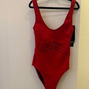 Cynthia Rowley Racy Scarlet One Piece Swimsuit